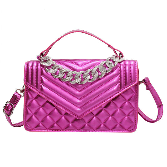 Crossbody - Fashion Sqaure Bag with Chain