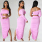 BARBIE Inspired Off The Shoulder Top &amp; Maxi Jupe Set 