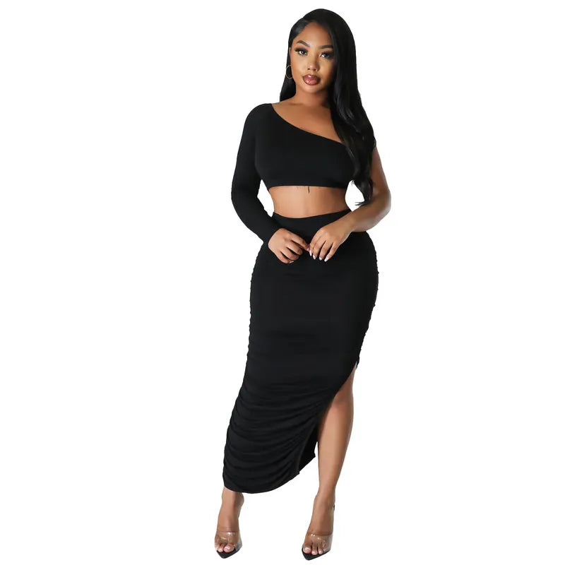 BARBIE Inspired Off The Shoulder Top & Maxi Skirt Set