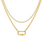 IZABELLA - Collier en Acier Inoxydable Plaqué Or 18K, Shine Infinity