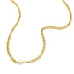 PENELOPE- Collier en Acier Inoxydable Plaqué Or 18K, Shine Infinity