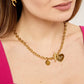 EVE - Collier Coeur en Acier Inoxydable Plaqué Or 18K, Shine Infinity