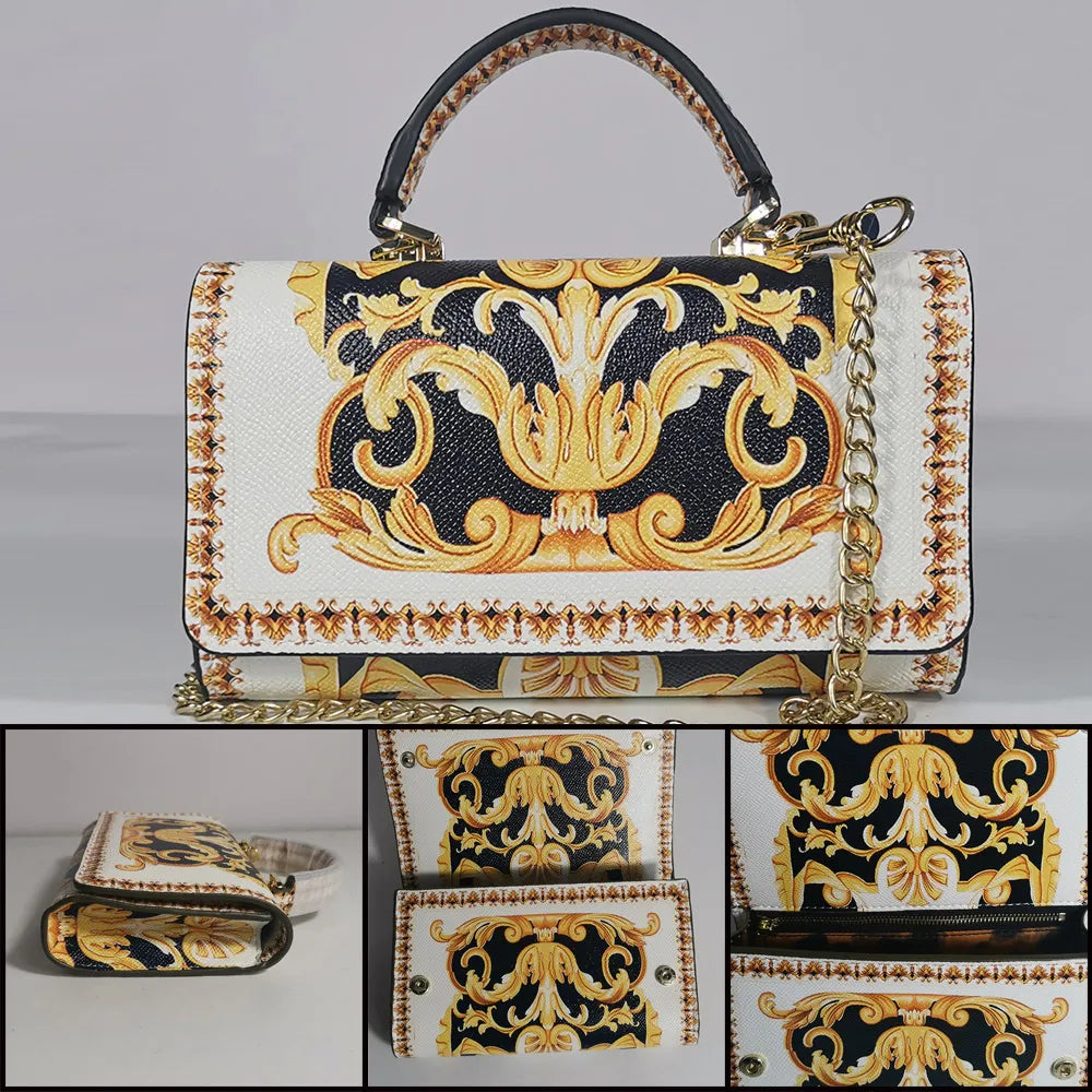 Luxury Handbag Party Bag Square Handbag - Designer Print