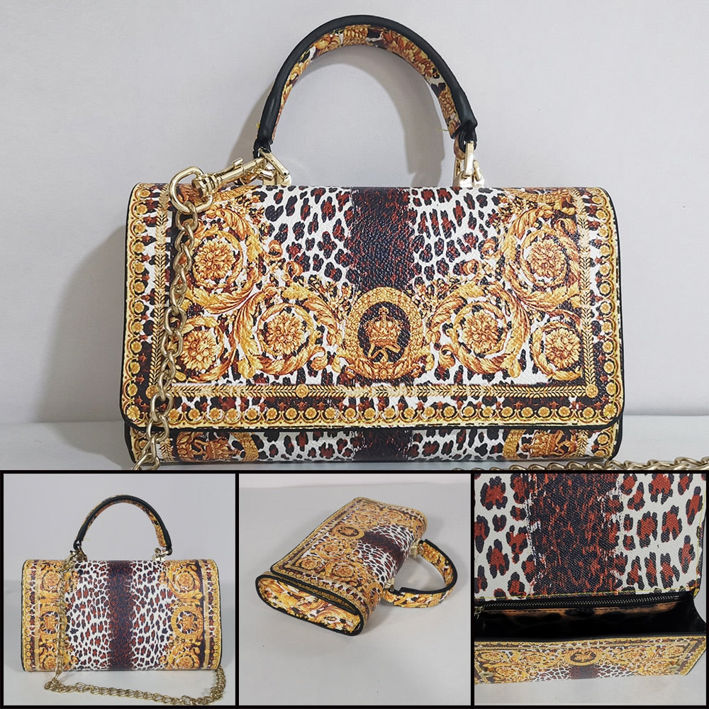 Luxury Handbag Party Bag Square Handbag - Designer Print