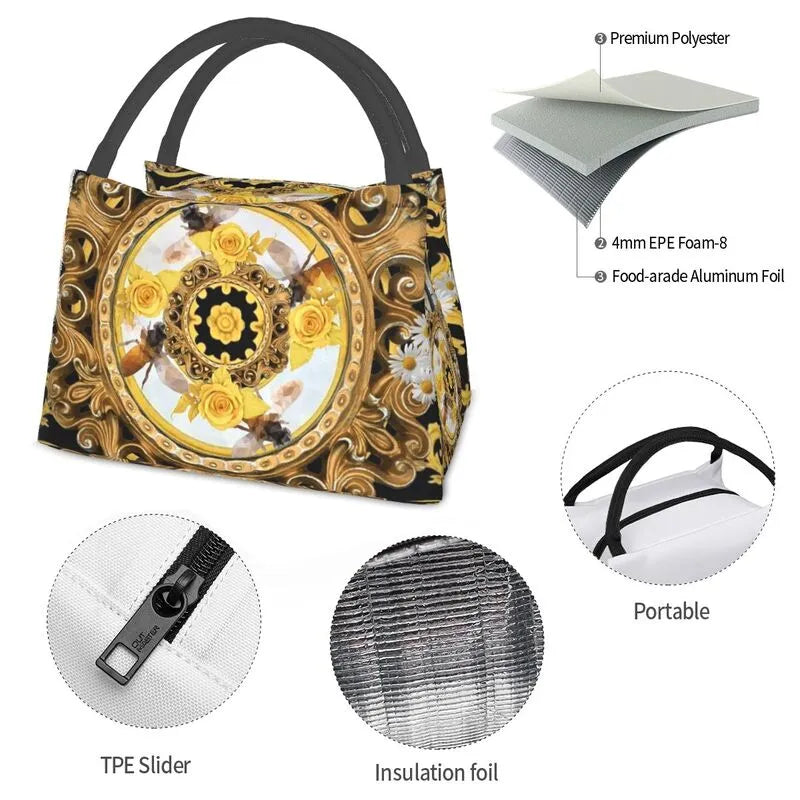 Luxury Thermal Insulated Lunch Bags - Designer Print